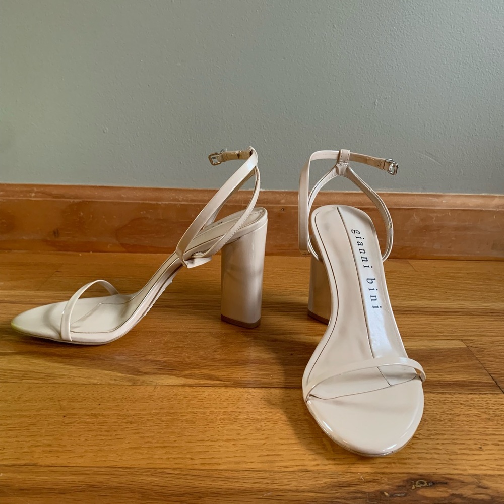 Gianni Bini Kenzie Patent Ankle Strap Block Heels